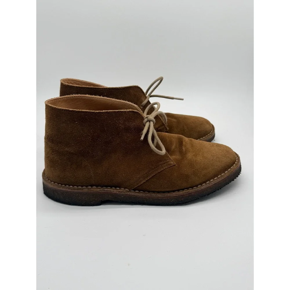 Todd Snyder Nomad Suede Chukka Boots Mens 8 Brown Crepe Sole Made in Italy